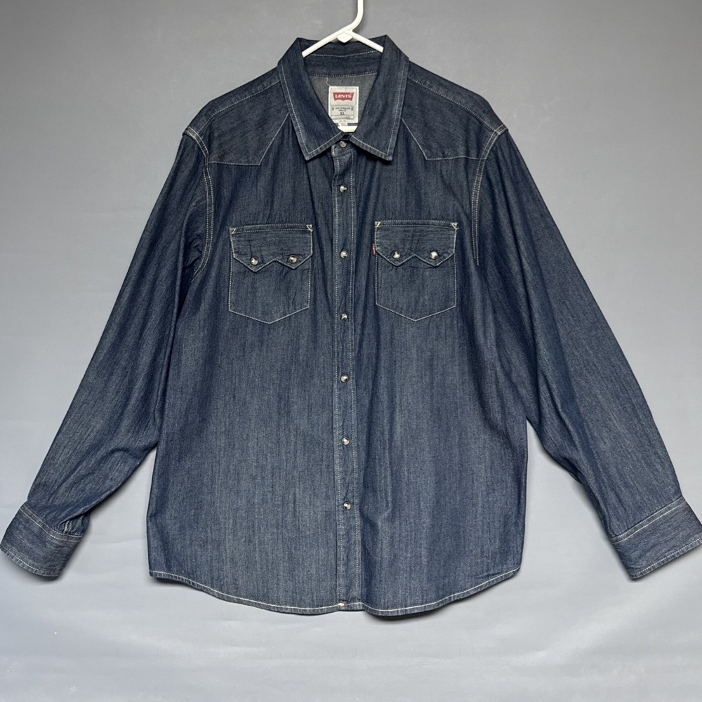 Levi's Sawtooth Button down shirt western Pearl Snap two horse brand NWT